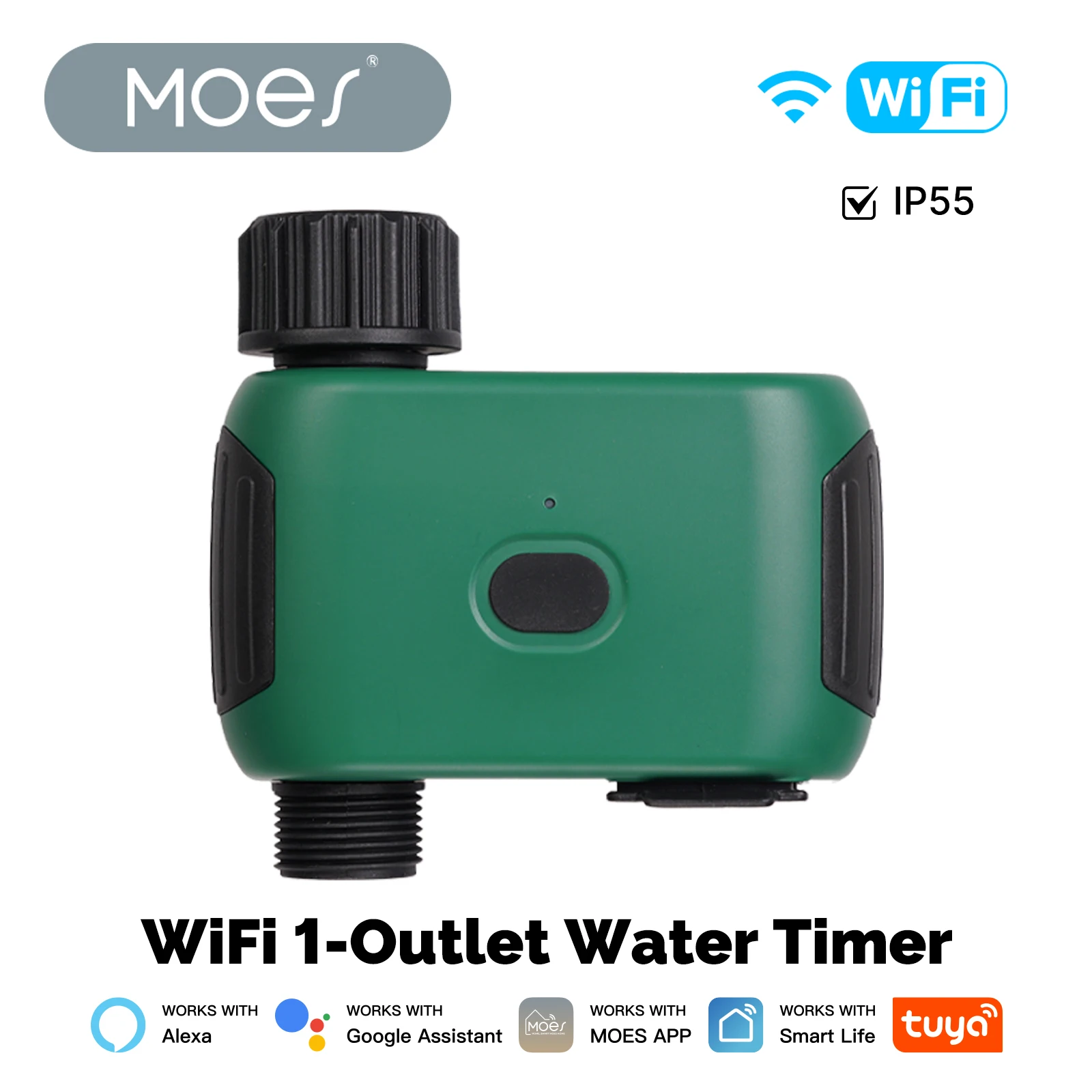 MOES Tuya Smart WiFi 1 Outlet Water Timer Irrigation System Automation APP Control Works with Alexa Google Home Assistant