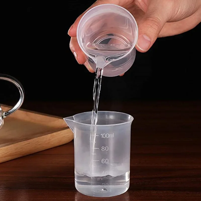 50/100/150ML Mixing Cup Plastic Liquid Container Beaker Chemical Laboratory Cup Measuring Cup Baking Tools Kitchen Gadgets - الصورة 2