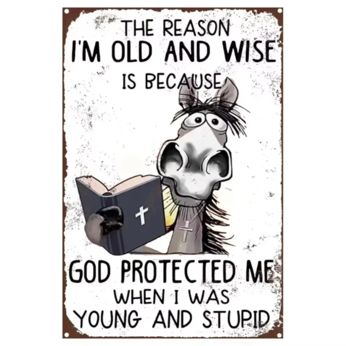 Distinctive "I'm Old But Smart" Wall Decor – Timeless Retro Style, Ideal for Enhancing Homes/Bars - الصورة 4