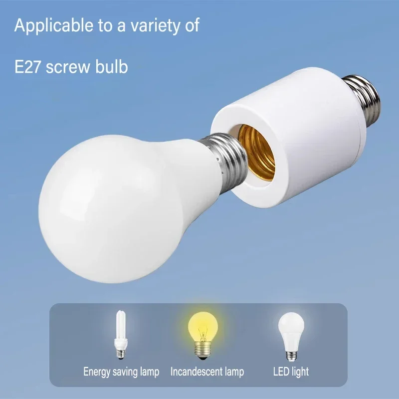 E27 LED Lamp Base Smart Wireless Remote Control Switch Timer Switch AC110-240V Socket Base Adapter ON/OFF Smart Home Automation - الصورة 4
