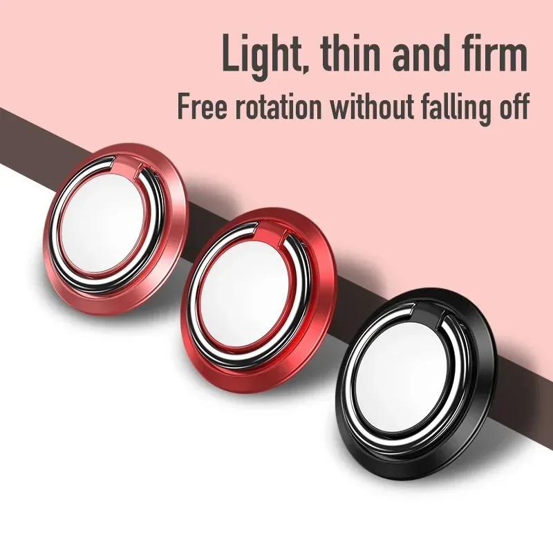 Metal Finger Ring Holder Stand Grip 360 Rotatable or Mobile Phone Car Magnetic Mount Phone Back Sticker Pad Unniversal Bracket - Image 3