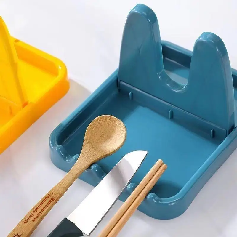 Foldable Pot Lid Rack Plastic Spoon Holder Stand Kitchen Organizer For Fork Spatula Rack Pan Cover Shelf Tableware Storage Rack