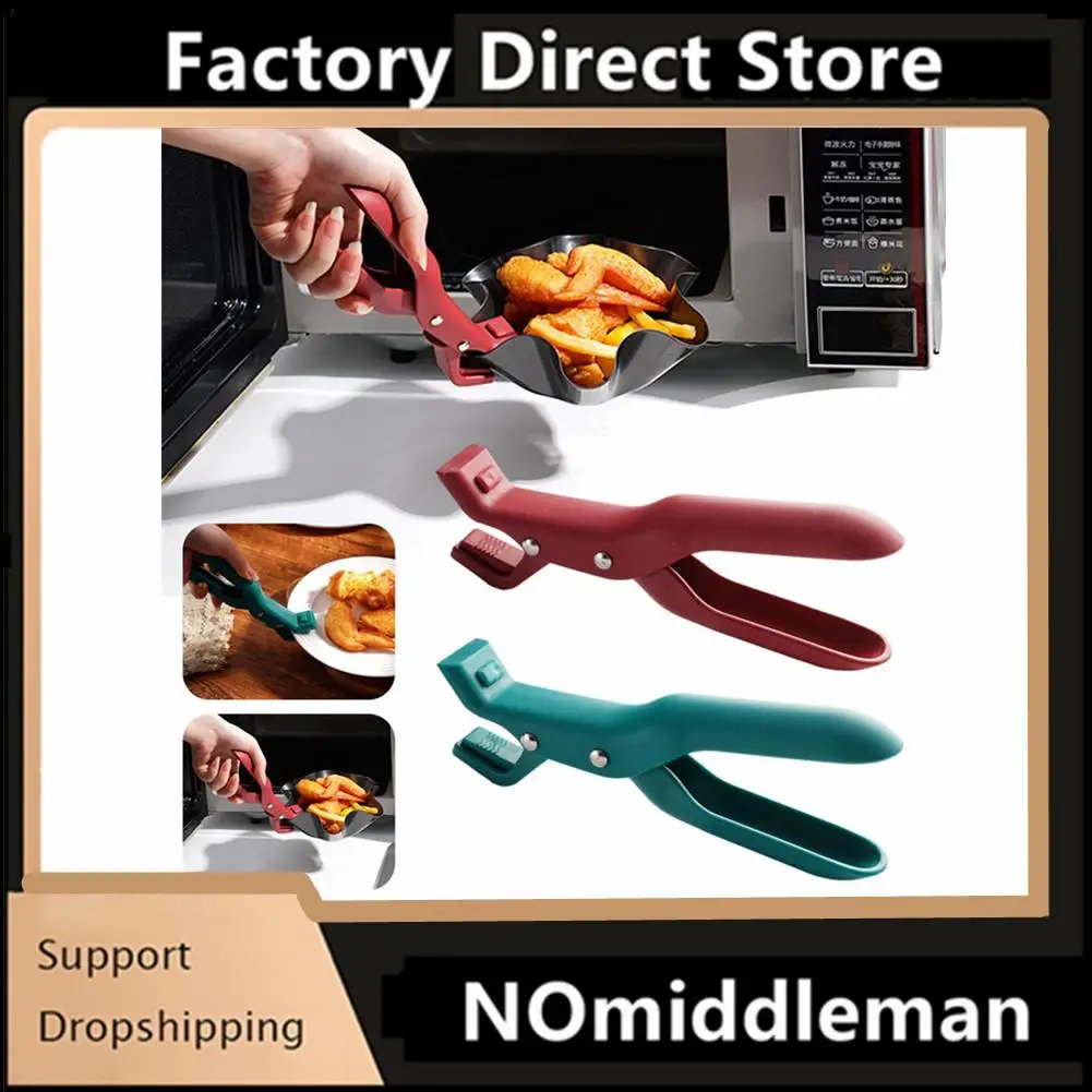 1-2Pcs Anti-scald Clip Silicone Kitchen Anti Scald Plate Bowl Dish Pot Holder Anti-hot Clip Lifter Kitchen Accessories Gadget