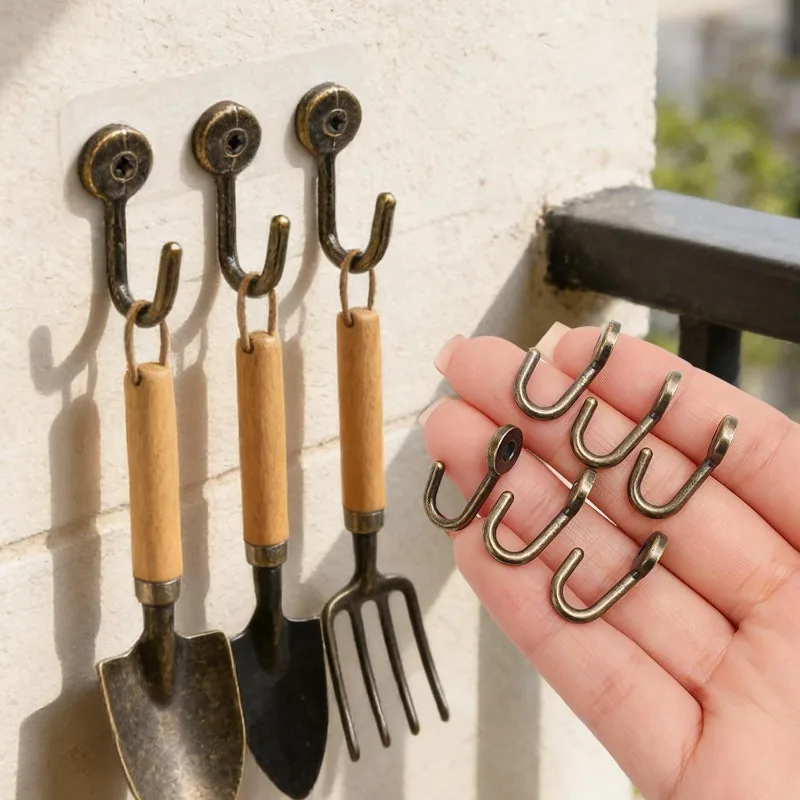 Mini Zinc Alloy Wall Hooks with Screws Heavy Duty Wall Mounted Hook for Kitchen Bathroom Coat Towel Hanging Hangers Organizer - الصورة 5