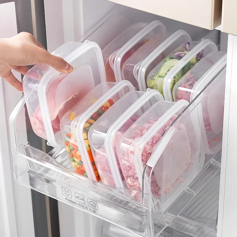 Fridge Storage Box Fridge Side Door Food Keep Fresh New Clear Container Kitchen Refrigerator Spices Organizer Accessories - الصورة 3
