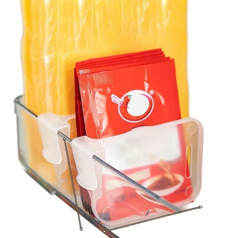 2Pcs Home Refrigerator Storage Partition Board Adjustable Fridge Divider Storage Separators Kitchen Bottle Can Shelf Organizer - الصورة 2