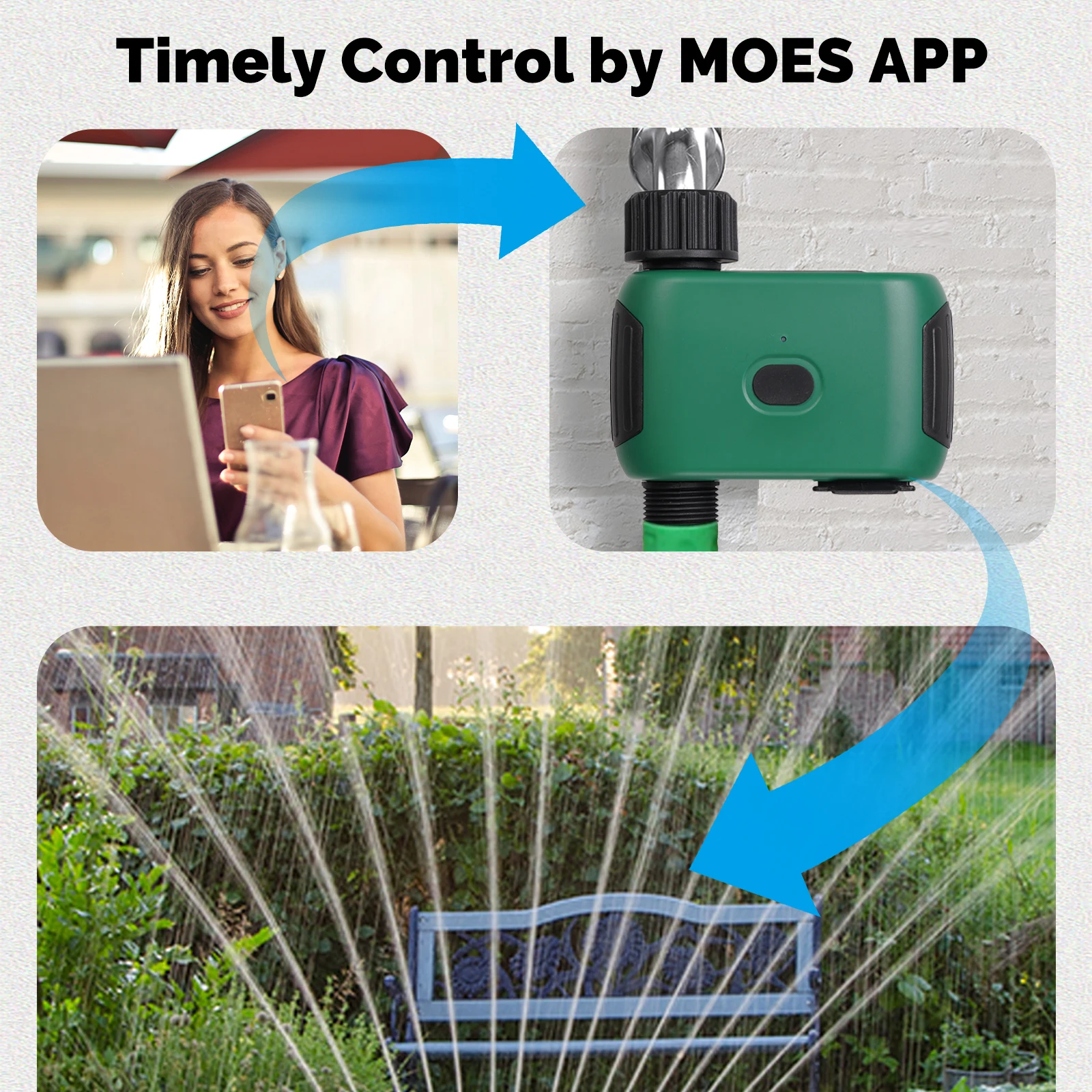 MOES Tuya Smart WiFi 1 Outlet Water Timer Irrigation System Automation APP Control Works with Alexa Google Home Assistant - الصورة 6