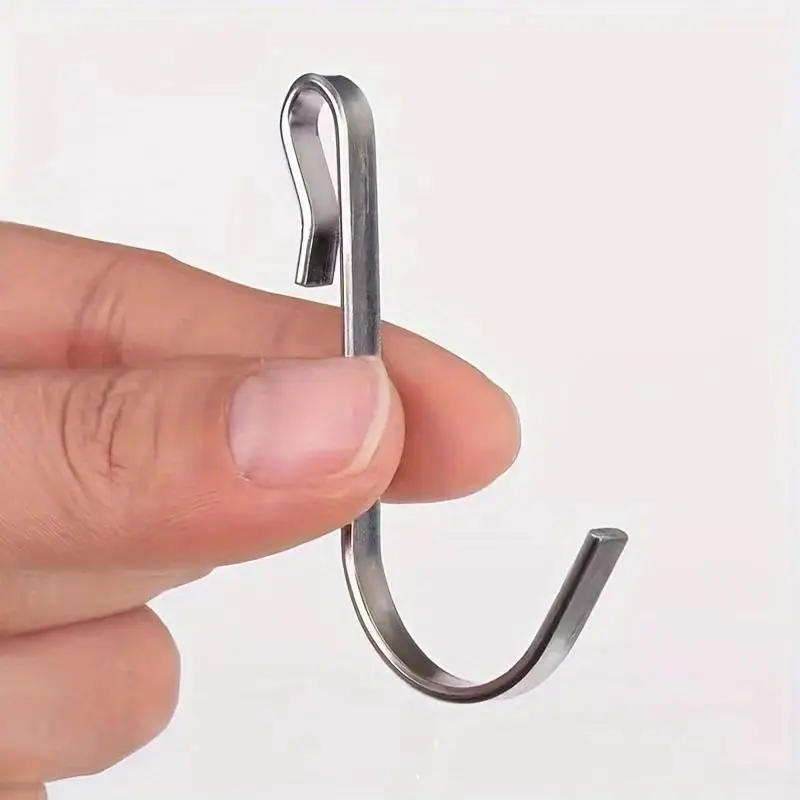 10pcs - Snap-on Clip Hooks For Wire Shelving, Shelves, And Sink Grates - Versatile J-Hook Hangers For Kitchen, And Office Use - الصورة 2
