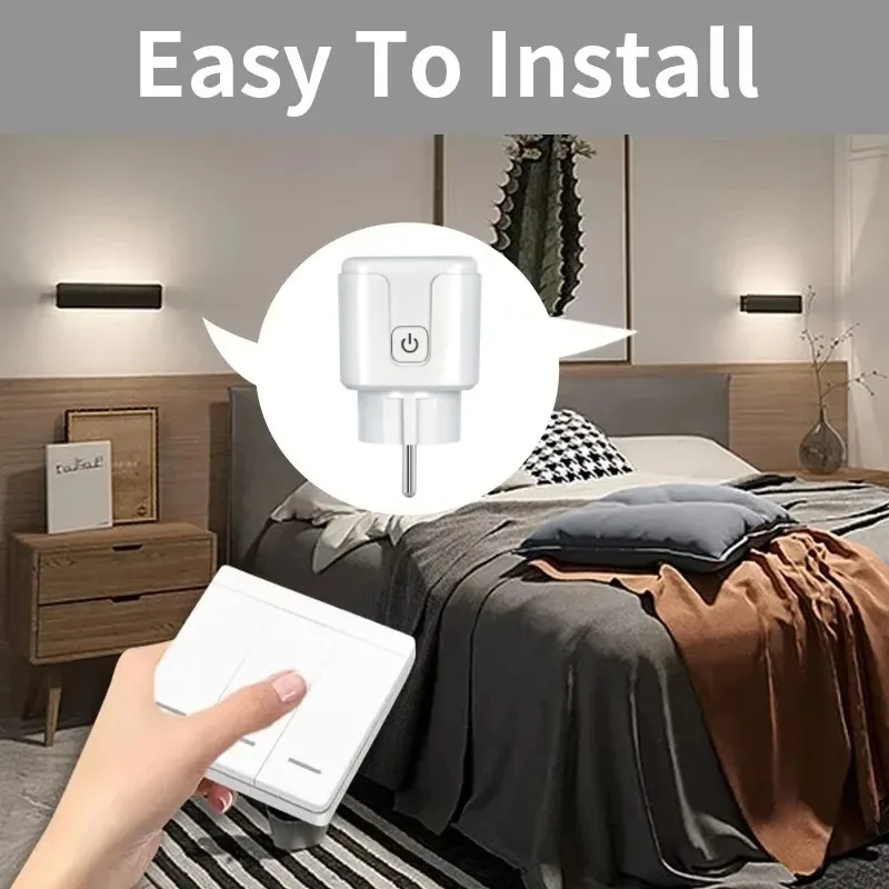 16A Wireless Socket Remote Control Switch EU Plug Electrical Outlet 1/2/3Gang Smart Lighting Switch for Home Appliance Lamp - الصورة 3
