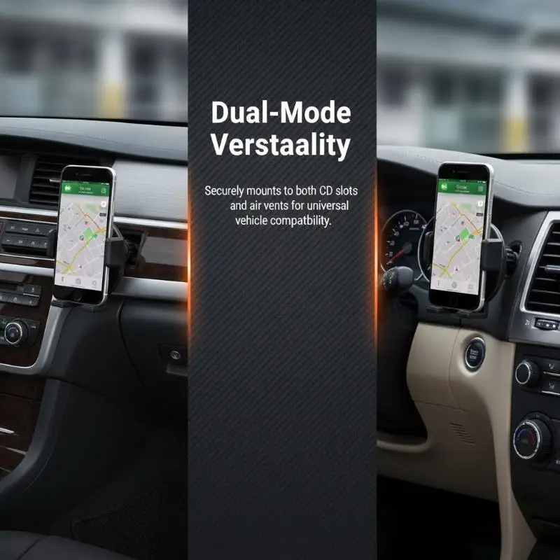 Universal Car CD Slot Phone Holder 17mm Ball Cradle Adjustable Stand Mount for Handsfree Calling Accessory