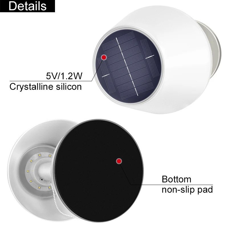Smart Solar Table Lamp LED White Night Lights for Indoor Desk Outdoor Garden Household - Solar Powered Reading Light - الصورة 4