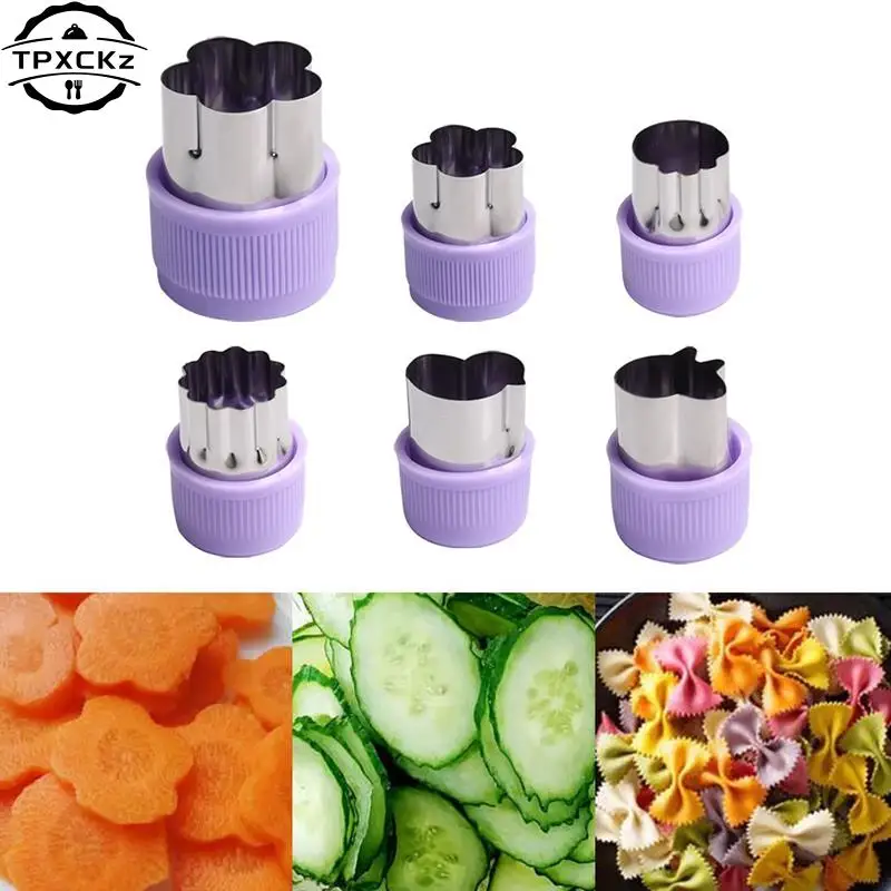 1pc Vegetables Cutter Star Heart Shape Plastic Handle Portable Cook Tools Stainless Steel Fruit Cutting Die Kitchen Gadgets - Image 3