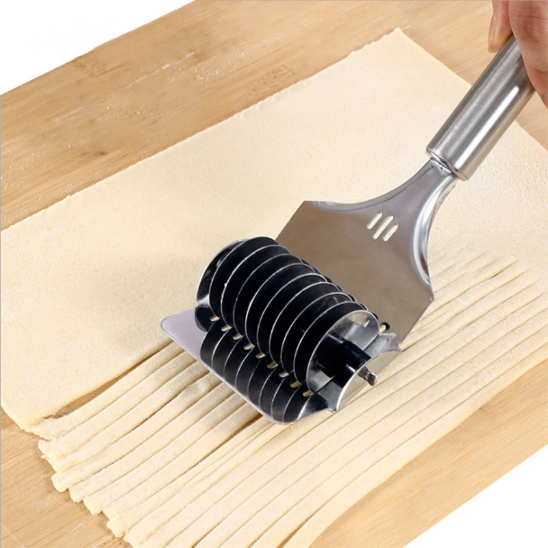1Pcs Stainless Steel Manual Spaghett Cutter Pasta Machine Dough Noodles Maker Ginger Garlic Roll Crusher Kitchen Cooking Gadgets - الصورة 3