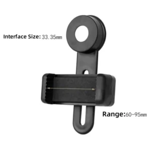 Agnicy Telescope Accessories 33.35mm Head Phone Photography Stand Phone Clip Support Range 60-95mm Plastic Bracket