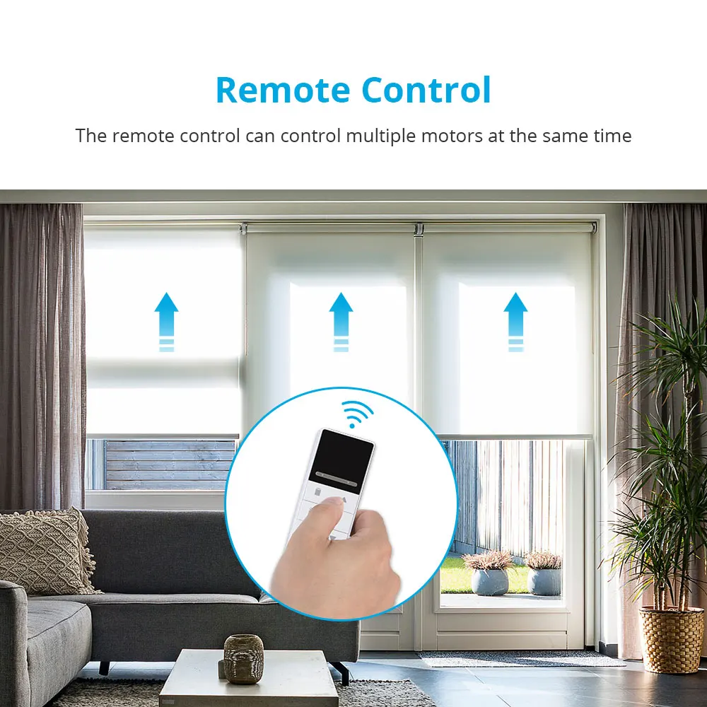 Zemismart WiFi Electric Roller Blind Motor Automatic enginer for 37mm 38mm Tube Work with Tuya Alexa Google Home Voice - الصورة 4