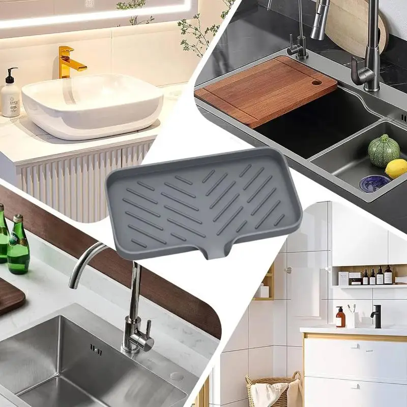 Non-slip Silicone Organizer Tray For Kitchen And Bathroom Anti-drop Storage Solution - الصورة 5