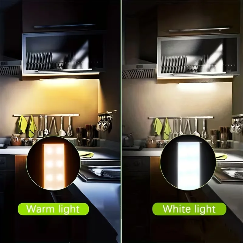 LED Motion Sensor Light Under Cabinet Light Wireless Night Light Closet Lamp Smart Wall-Mounted Body Induction Lamp home Decor - الصورة 6