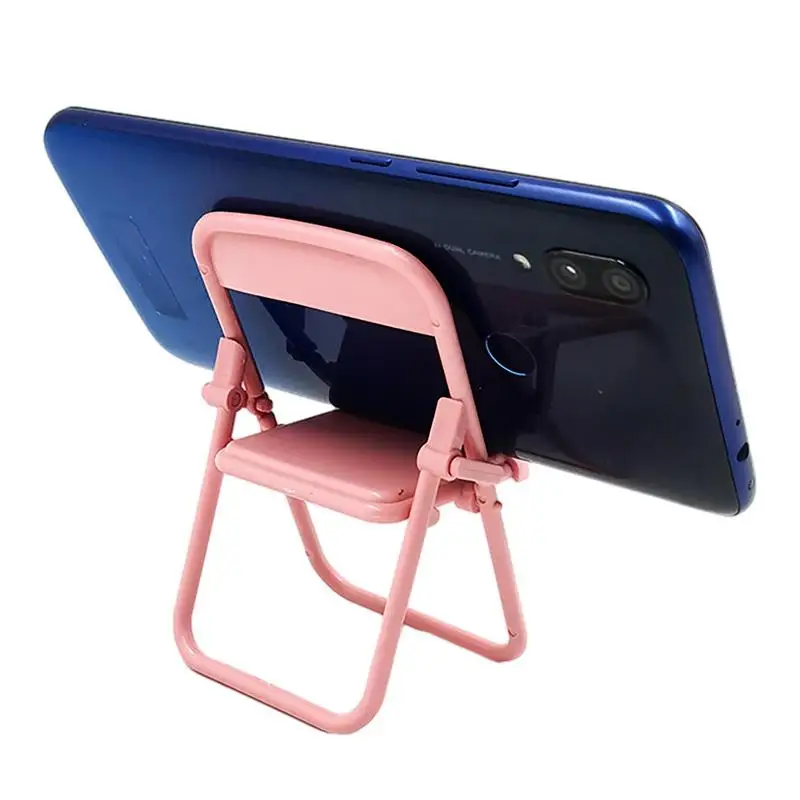 Cute Sweet Creative Desktop Mini Chair Stand Can Be Used As Decorative Ornaments Foldable Lazy Drama Mobile Phone Holder - الصورة 4