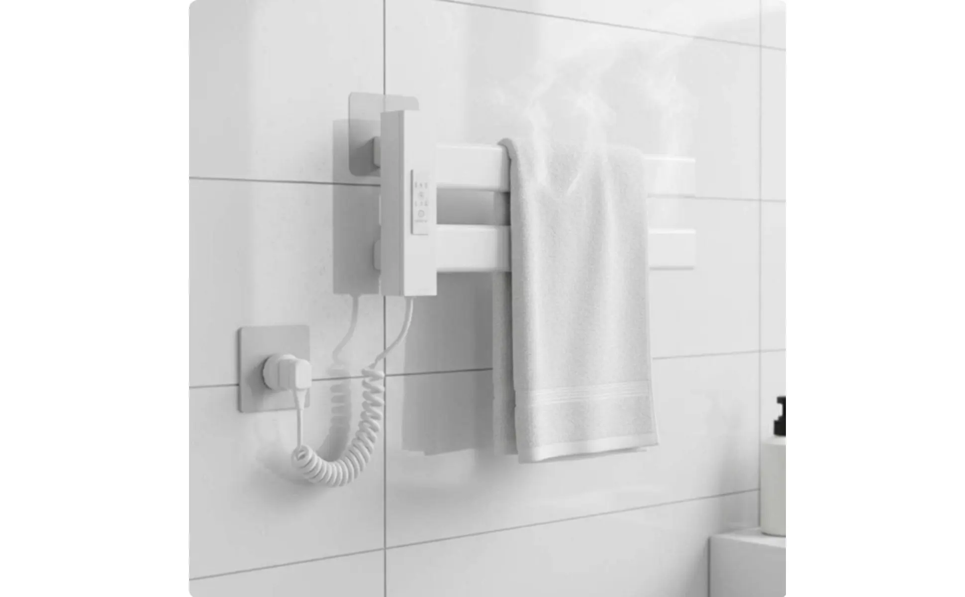 Smart Towel Heating Rack Quick Drying Electric Towel Warmer Bathroom Heater Timer Function Home Appliance IPX5 Waterproof
