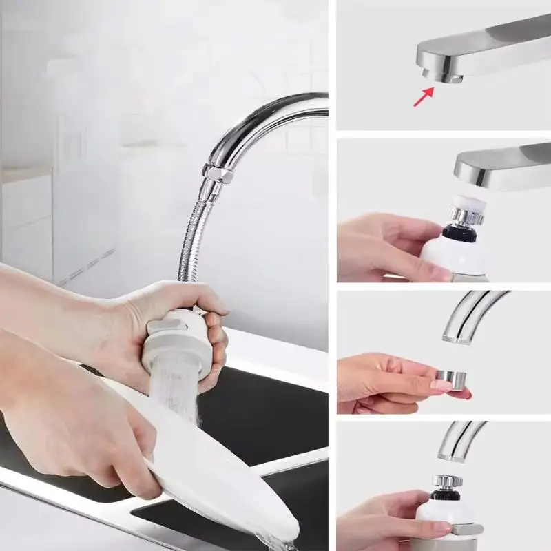 3 Modes Universal Kitchen Faucet Adapter 360 Rotation Faucet Filter Extenders Kitchen Gadgets Spray Water Saving Tap Nozzle - Image 5