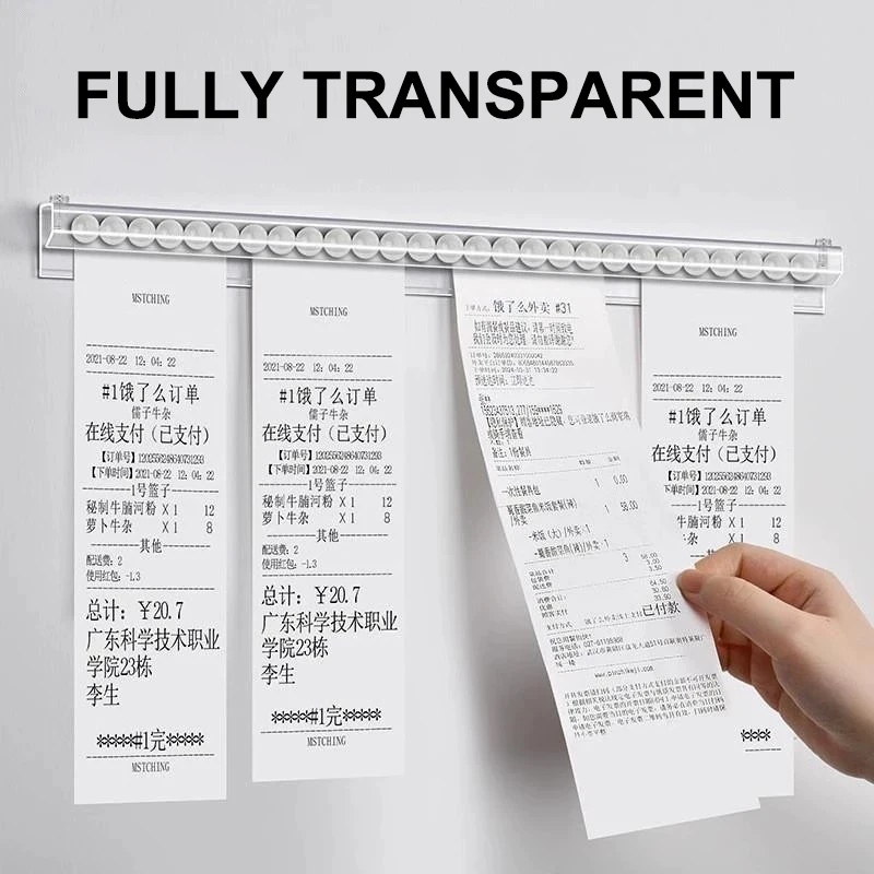 1/2Pcs 30/40/50CM Kitchen Takeaway Order Organizer Ticket Holder PVC Takeout Orders Restaurant Tickets Rack For Cafes Pubs