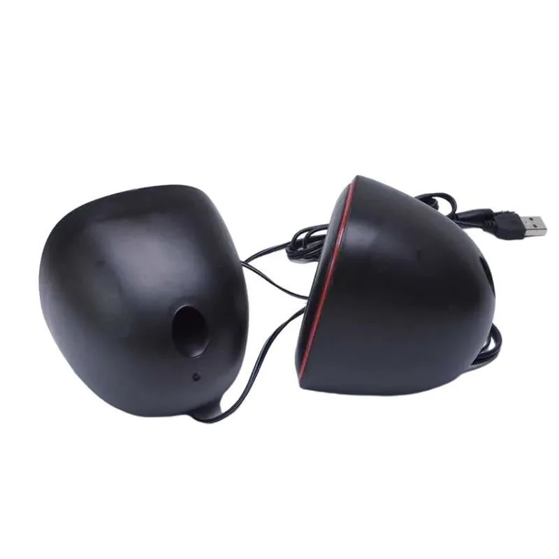 Wired speakers USB computer stereo desktop notebook mobile phone desktop multimedia mini installation gift special offer - الصورة 3