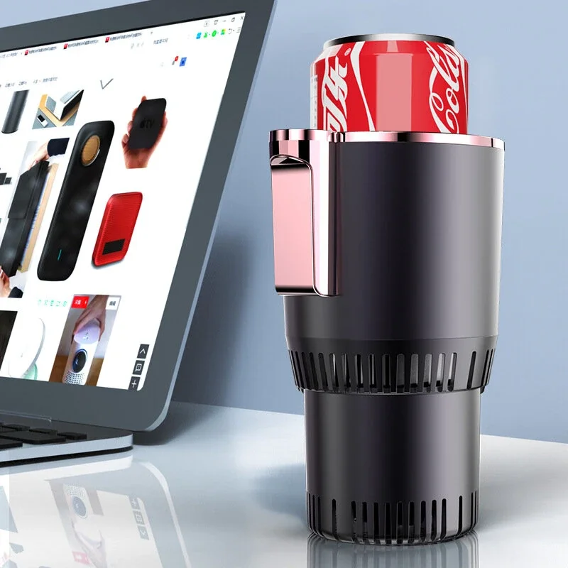 Car Smart Heating Cooling Cup Car Home Dual-Purpose Digital Display Fast Cooling Cup - الصورة 2