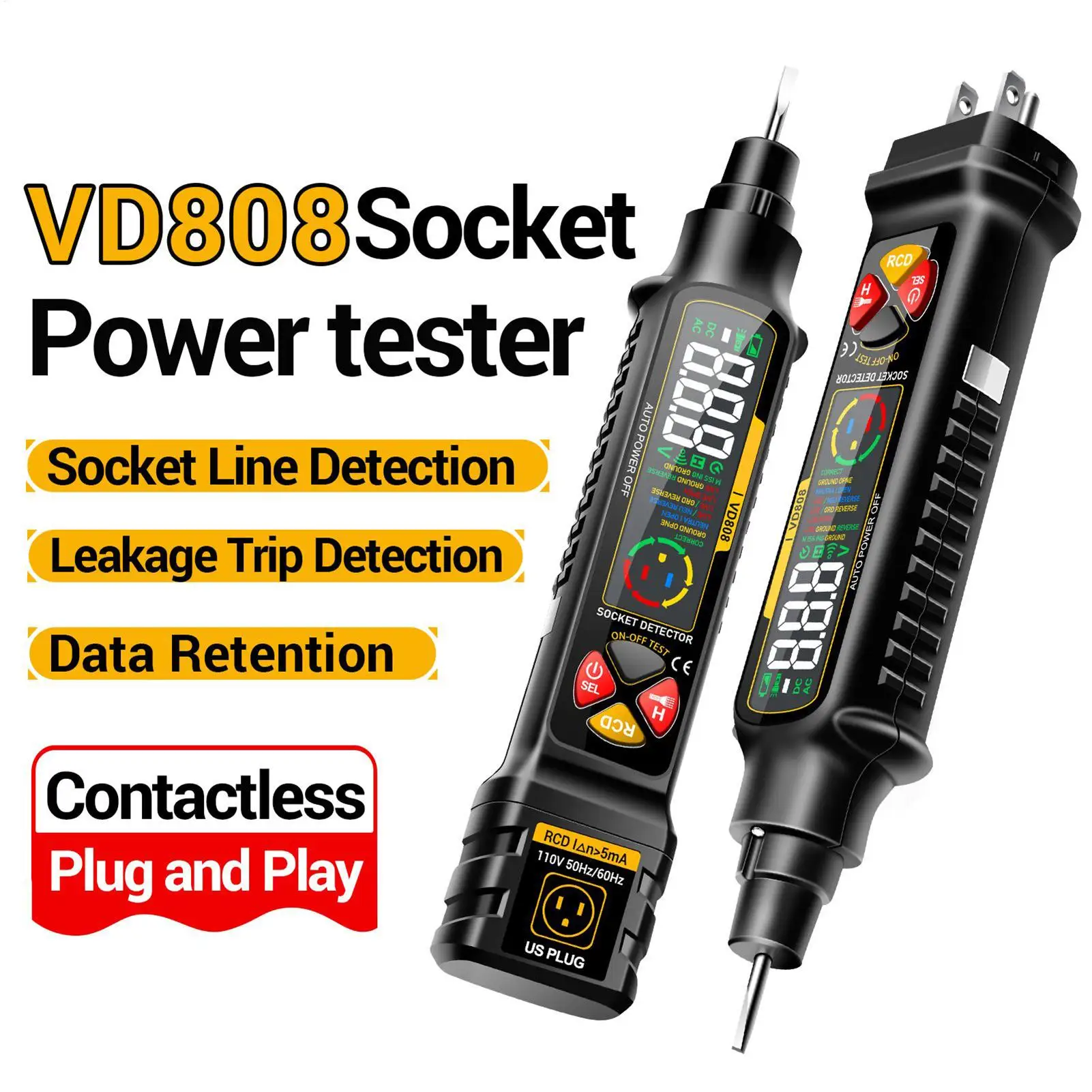 Circuit Breaker Finder Outlet Checker Smart With LED Display & Light 2-300V Rv Circuit Analyzer For Home Electric Power Rv - الصورة 3