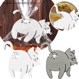 Funny Cat Butt Bread Clip 3D Printed Bag Clip Bag Holder Novelty Kitchen Gadget For Cat Lovers Food Storage Home Decor 1/2/3pcs