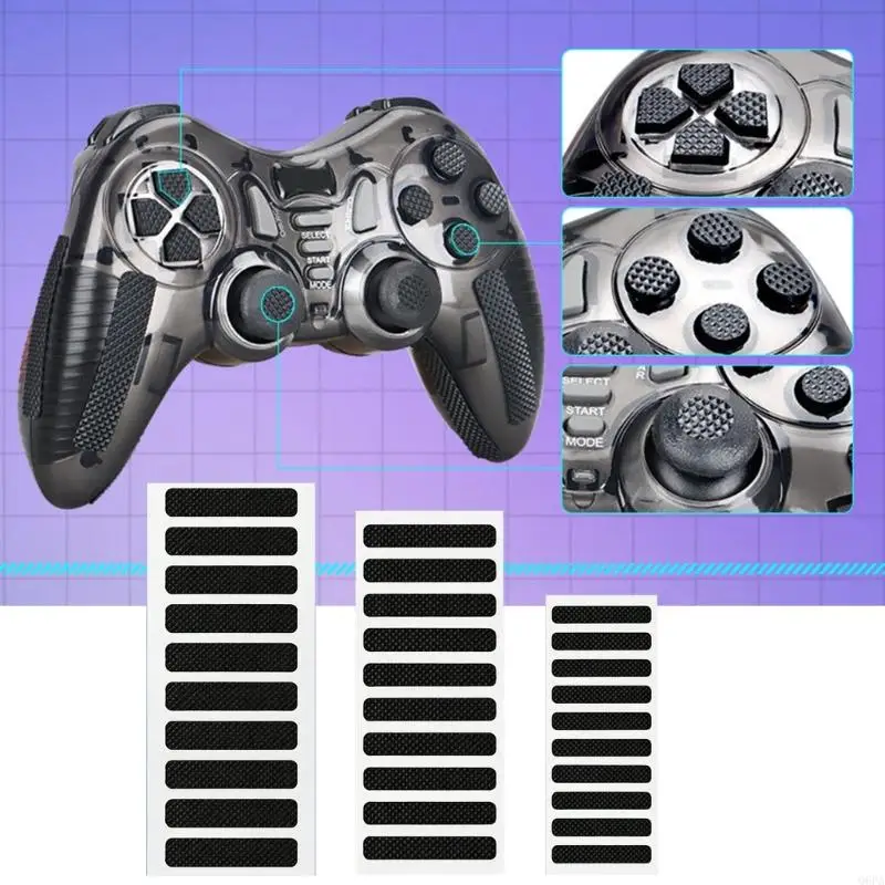 Q6PA 20-Count Reusable Silicone Protective Sticker Decal For Enhances Control On Gadgets Tools And Home Items - الصورة 5