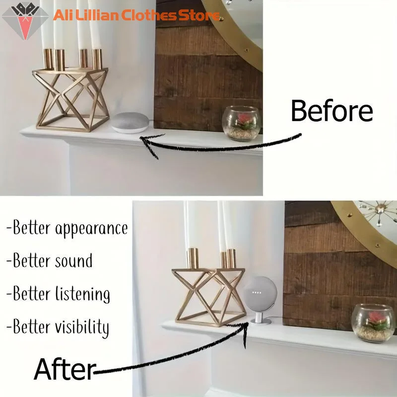 2026 Hot Sale Compact Storage Stand for Google Home Mini & Nest Smart Speaker; Desktop Holder for Voice Assistants - الصورة 4