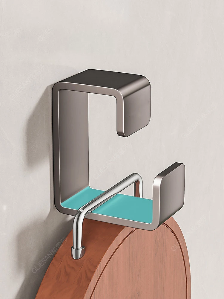 Non-perforated Wall-mounted Kitchen Shelves, Cutting Board Storage Racks, Pot Lid Racks, Hooks, Sink Drain Racks, Kitchen Tools - الصورة 3