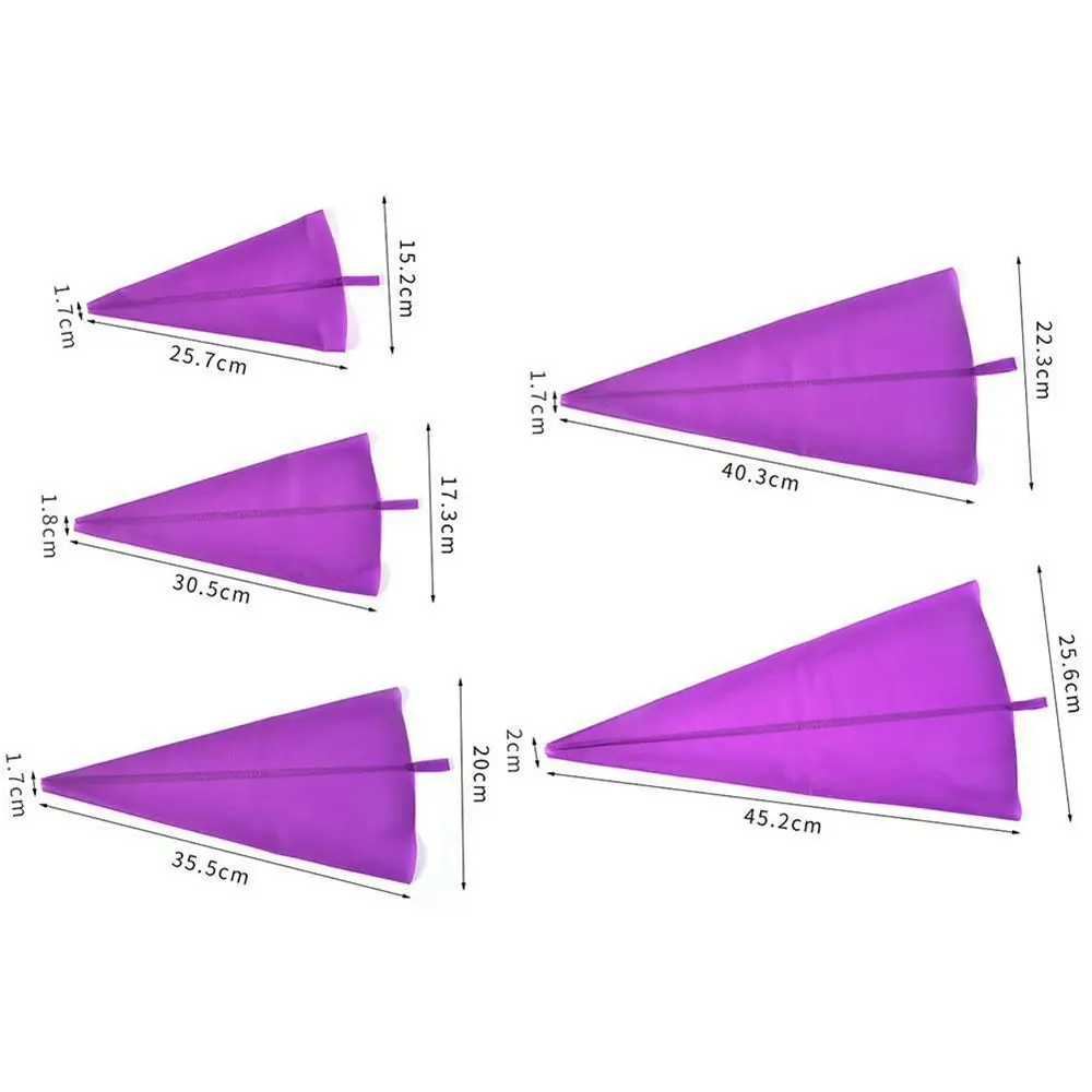 Purple Baking Accessories Kitchen Gadgets Reusable Cake Decorating Supplies Pastry Bags Piping Bag Decorating Tool Cream Bag - الصورة 5