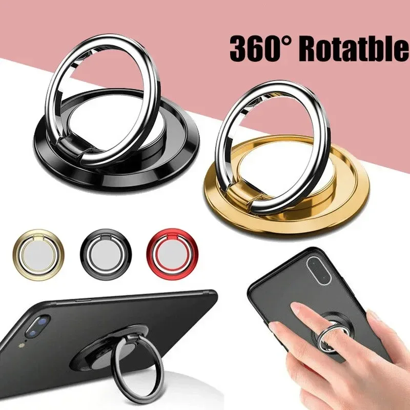 Metal Finger Ring Holder Stand Grip 360 Rotatable or Mobile Phone Car Magnetic Mount Phone Back Sticker Pad Unniversal Bracket - Image 2