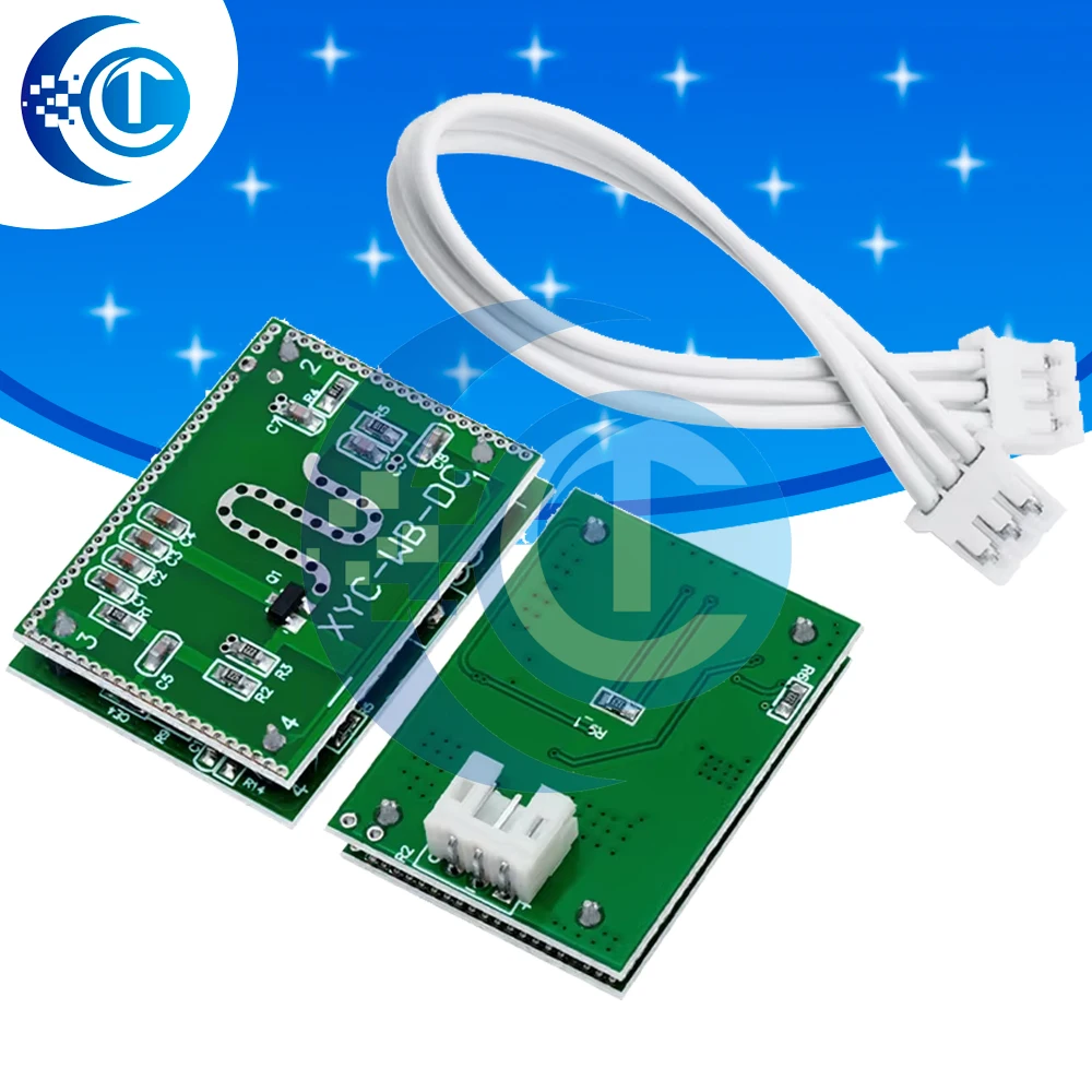 CLT 5.8GHz Microwave Radar Sensor Module Strong Anti-Jamming 6-9m Smart Trigger Switch 3.3-20V DC for Home Automation Control - الصورة 2
