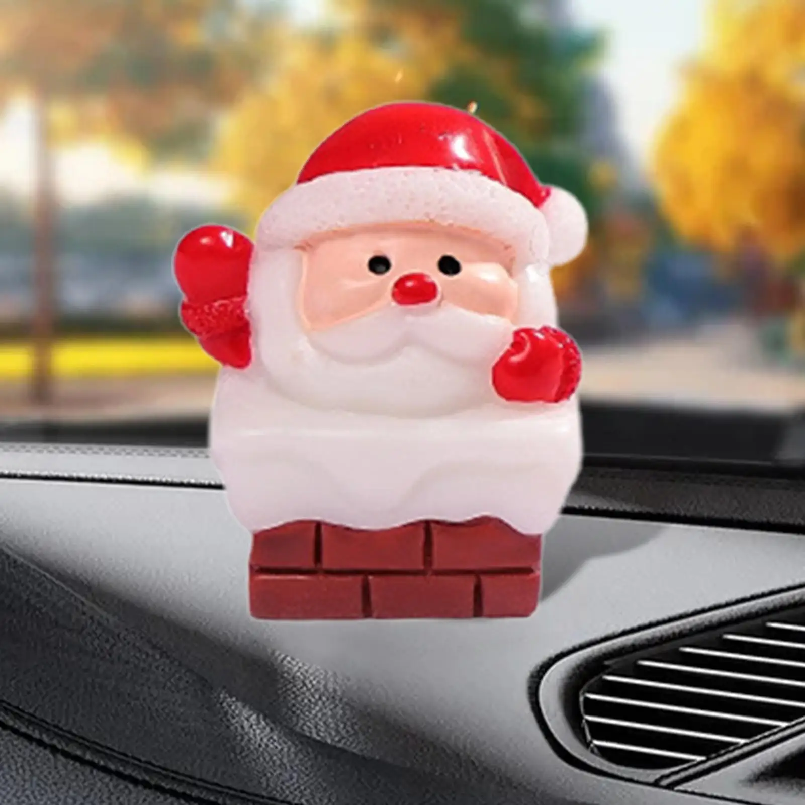 Mini Santa Figure Miniature Tabletop Christmas Decor Collectible Santa Claus Ornament For Bedside Shelf Kitchen Dining Table Car