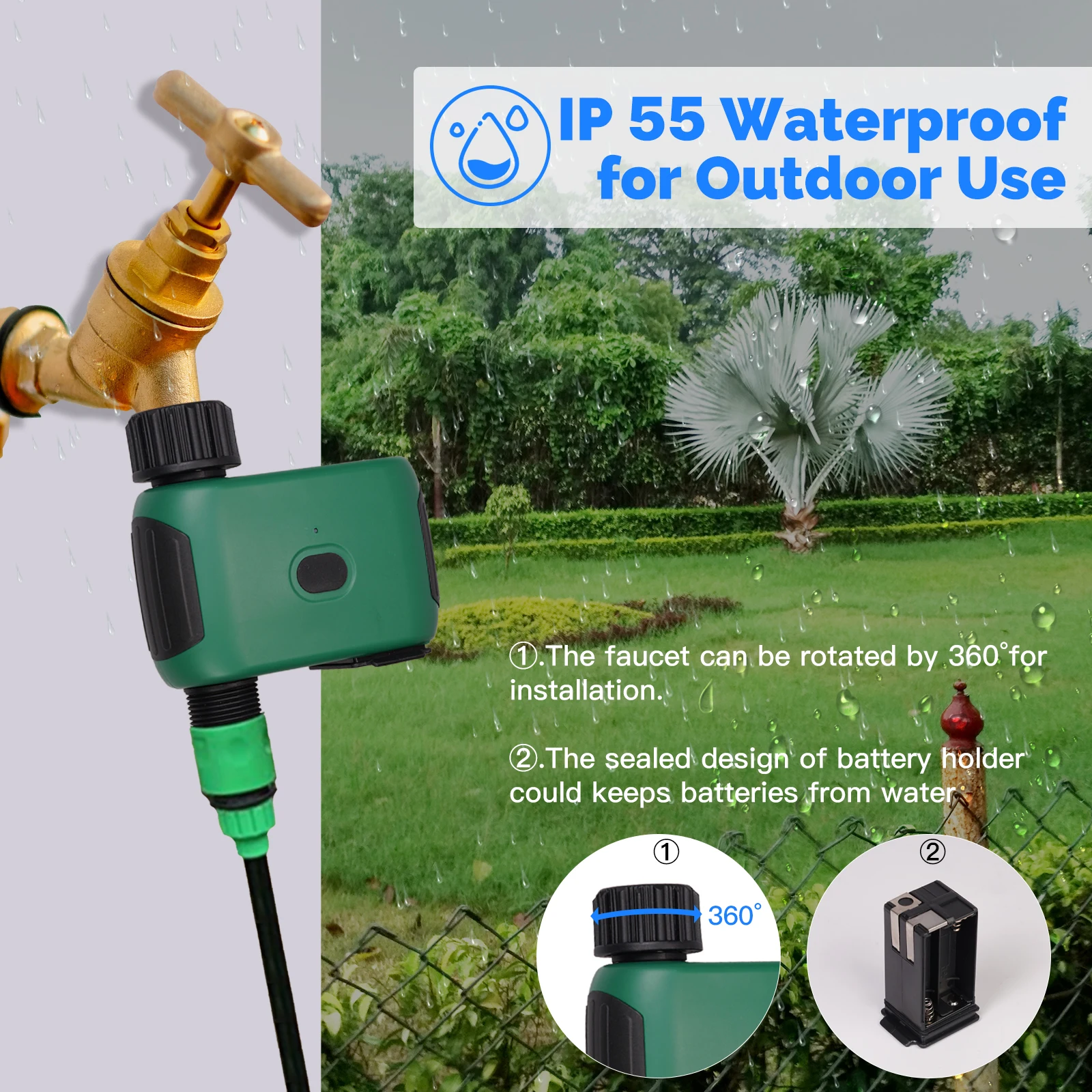 MOES Tuya Smart WiFi 1 Outlet Water Timer Irrigation System Automation APP Control Works with Alexa Google Home Assistant - الصورة 4