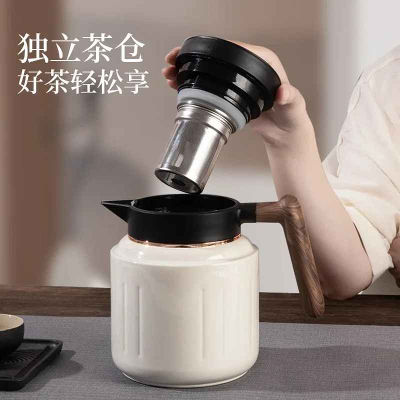 1000ML High-End Smart Coffee Pot for Home Use Large Capacity with Filter Steeping Tea Pot 316 Stainless Steel Insulated Kettle - Image 2