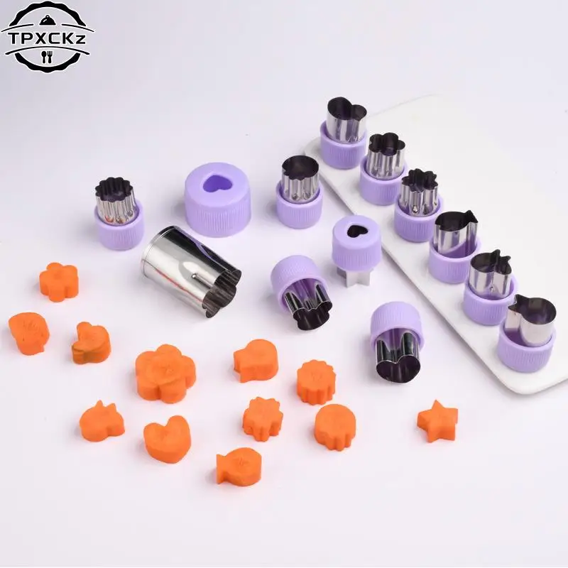 1pc Vegetables Cutter Star Heart Shape Plastic Handle Portable Cook Tools Stainless Steel Fruit Cutting Die Kitchen Gadgets - Image 4