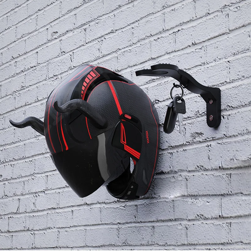 Motorcycle Helmet Hook Racks Multipurpose Hook Hanger Home Luggage Jacket Holders Kitchen Cabinet Shelf Wall Mount Hooks - الصورة 3
