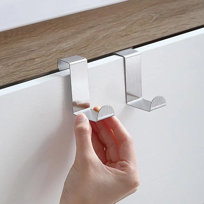 Z-Shaped Bathroom Cabinet By Hook Stainless Steel By Rear Hanger Keychain Coat Hook Home Kitchen Accessories Organizer Tool - الصورة 6