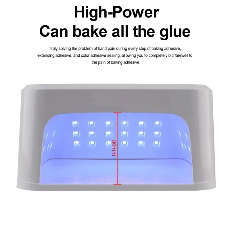 45LED High Power UV Nail Lamp for Gel Curing with LCD Smart Screen Nail Dryer Removable Base Pedicure Tool for Home Use - الصورة 5