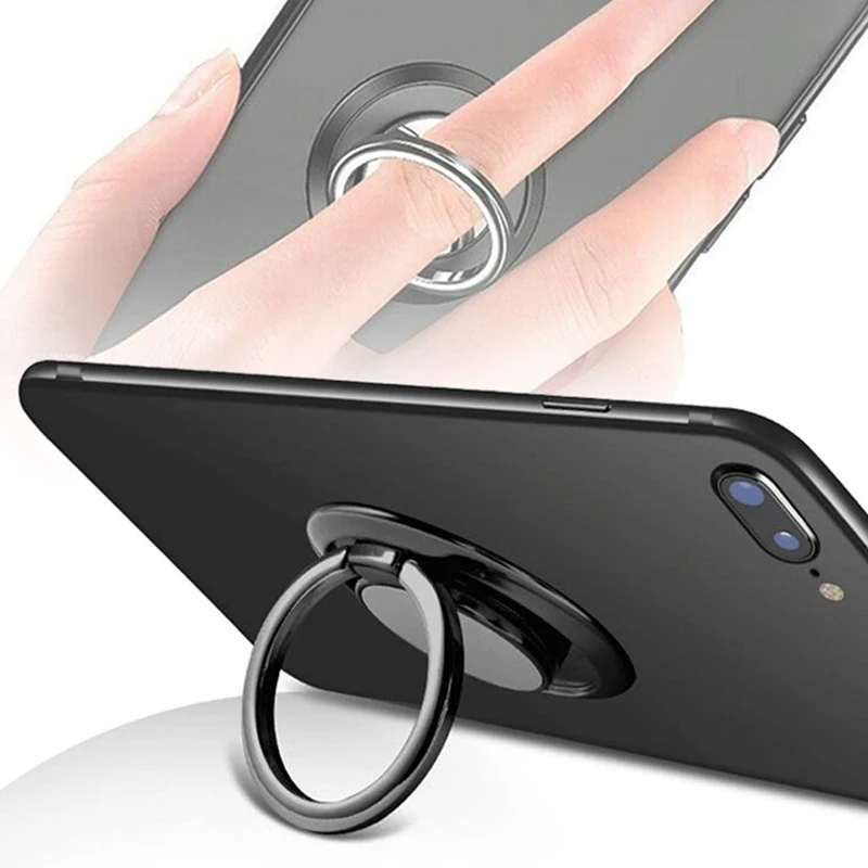 Metal Finger Ring Holder Stand Grip 360 Rotatable or Mobile Phone Car Magnetic Mount Phone Back Sticker Pad Unniversal Bracket