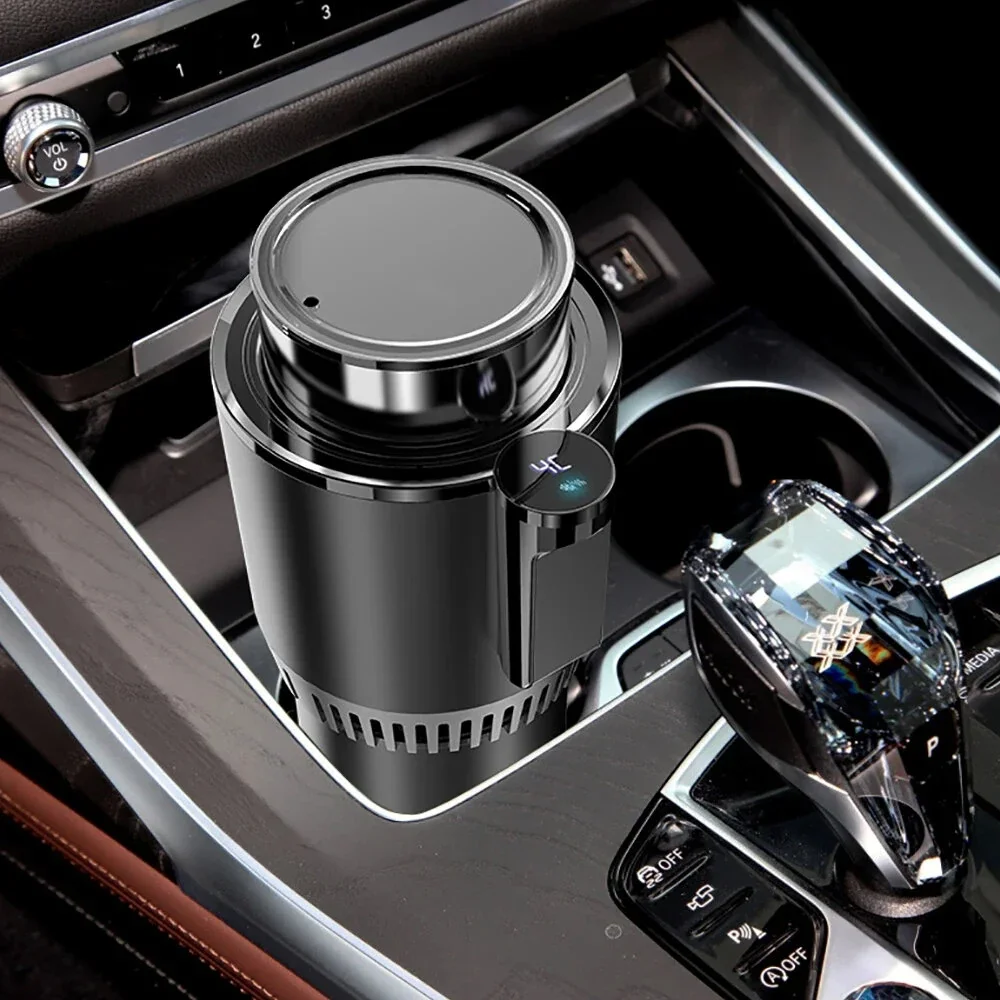 Car Smart Heating Cooling Cup Car Home Dual-Purpose Digital Display Fast Cooling Cup - الصورة 3