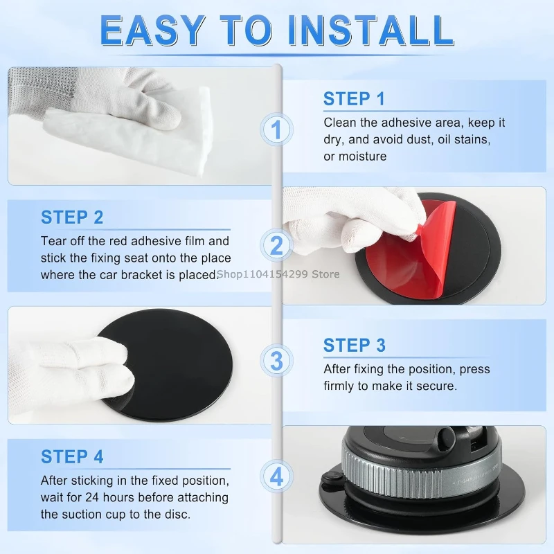 Mobile Phone Sticker Car Suction Cup Adhesive Sticker Disc Pad Base for GPS Mobile Phone Stand Bracket Holder Camera Stand Mount - الصورة 6