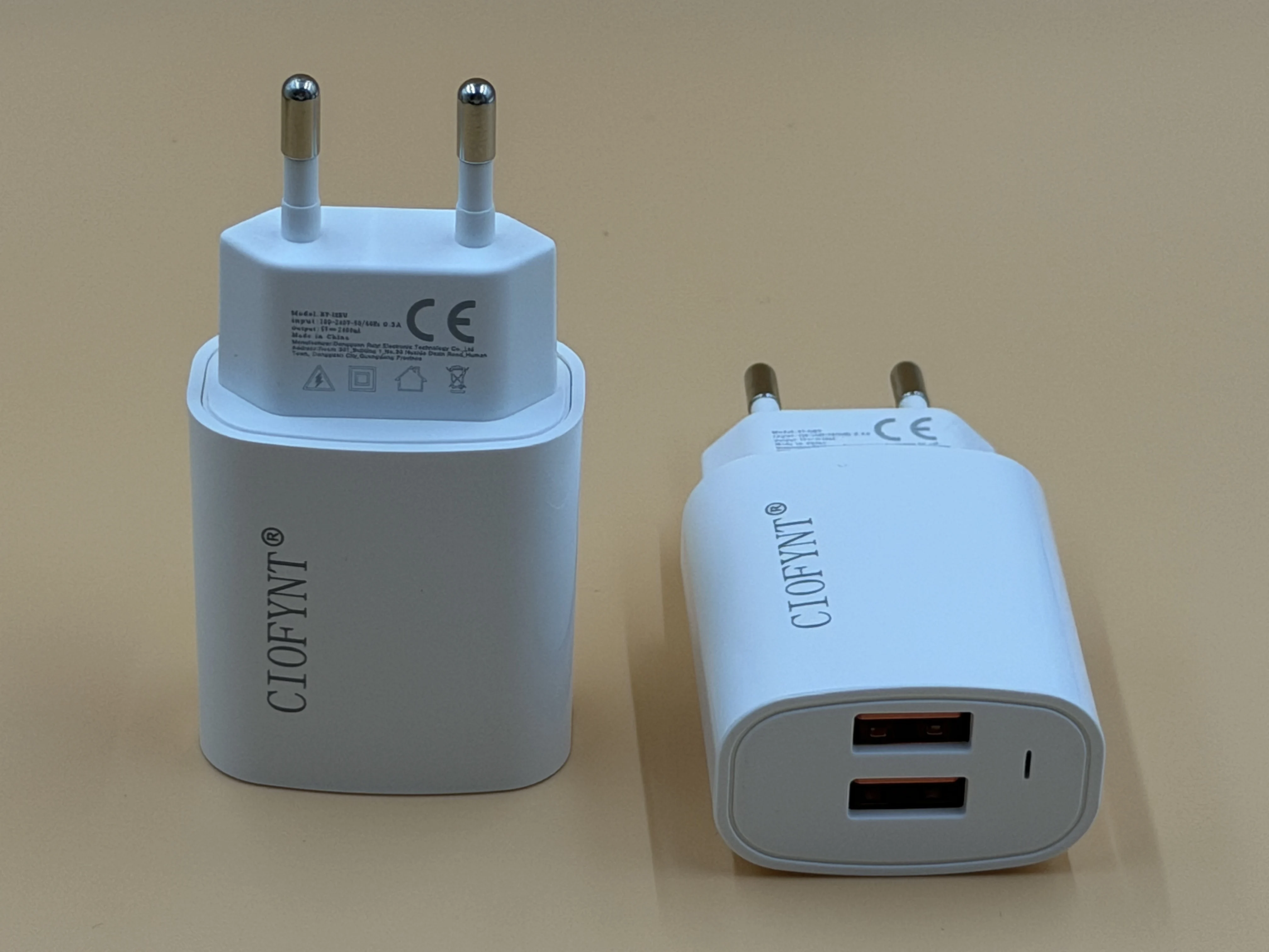 Charger, EU charger, 12W charger, dual USB charger, 5V 2.4A adapter, LED charger, power supply, desk lamp charger, camera power - الصورة 4