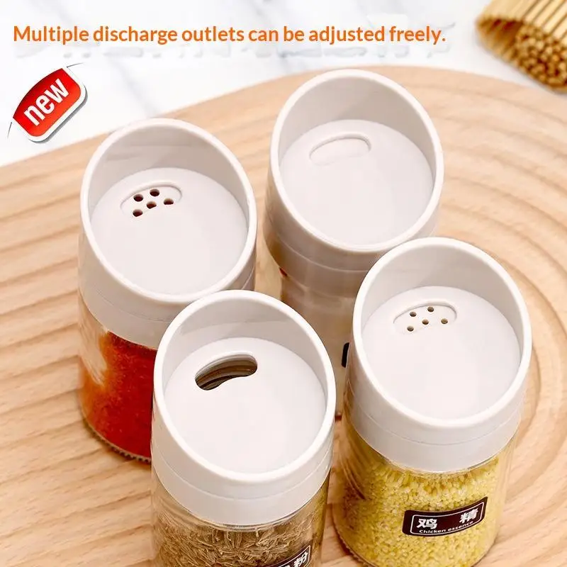 Spices Herb Salt Bottle With Rotating Lid for Kitchen Easy Access Seasoning Organizer Home Cooking Storage Solution - الصورة 5