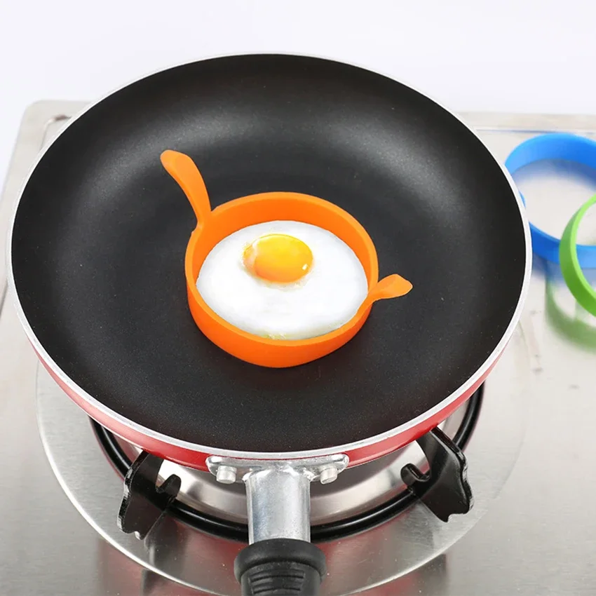 Silicone Omelette Eggs Frying Mold Kitchen Cooking Accessories Round Fried Egg Pancake Mould Household DIY Breakfast Gadgets
