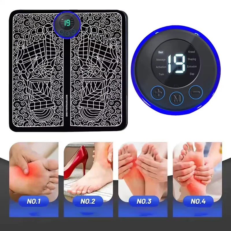 3PCS Home Massager Set EMS Foot Therapy Massager Multi-function Electronic Massage Pen to Relieve Shoulder Neck Waist Back Pain - الصورة 5
