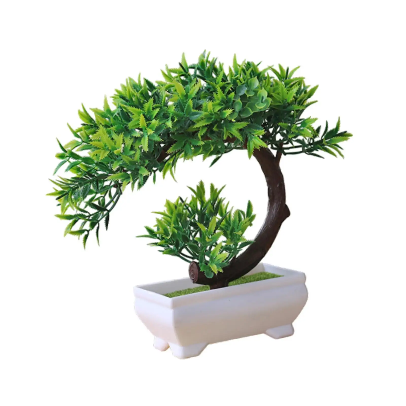 Artificial Plants in Pot Green Ornament Planter Artificial Plant for Bathroom Corner Outside Shelf Kitchen Housewarming Gift